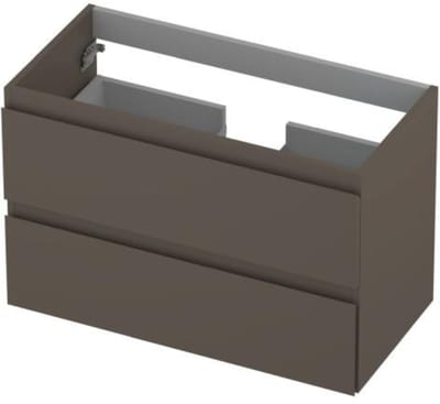 INK - Onderkast 2 Laden Greeploos Gelakt - 800x400x520 Mm - Mat Taupe