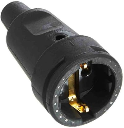 Kopp 180916009 Koppeling met randaarde PA, Rubber 230 V Zwart IP20