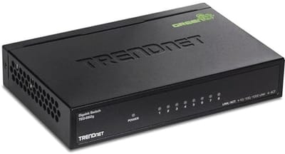 8-Poort Gigabit Switch - Ethernet Splitter, Ventilatorloos, 10/100/1000 Mbps, 16 Gbps Schakelcapaciteit, Metalen Behuizing, Plug & Play