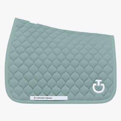 Cavalleria Toscana Circular Gewatteerd Zadeldek SS25 Full Teal Green
