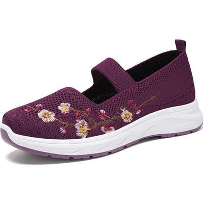 Damesschoenen Zomer Dames Oude Beijing Stoffen Schoenen Uitgehold Ademende Schoenen Ondiepe Mond Platte Mama Schoenen 41 black