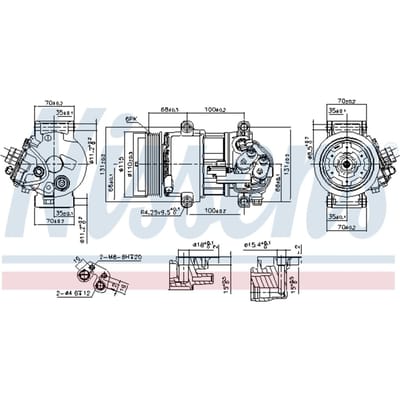 Compressor, airconditioner NISSENS 890078