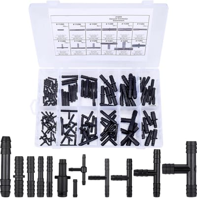 Dailygoods- Slangverbinder 113 Stuks - Irrigatie Verbindingen - Tuin/Agri - Kunststof Aansluitingen - Duurzaam/Verstelbaar - Eenvoudig te Installeren - Slangverbinder Set