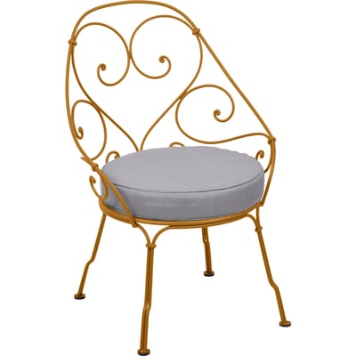 Fermob 1900 Fauteuil Cabriolet - D2 peperkoek - flanelgrijs
