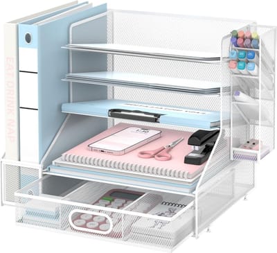 Dailygoods- Bureau-organizer met 5-laags schuifschalen - Brievenbak