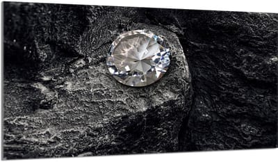 TMK ArtDeko - Diament Serie - Beschermend Glazen Paneel - 90x52cm - Smaakvol Ontwerp