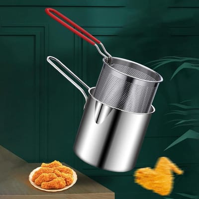Koekenpan Roestvrij Staal - Kleine Kookpan - Lekkere Snacks Maken - Veelzijdig Bruikbaar - Niet Gespecificeerd - Zilverkleurig