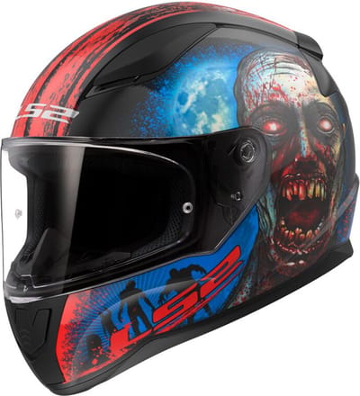 LS2 FF353 Rapid II Zombie Zwart Rood 06 Integraalhelm - Maat XXL - Helm