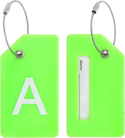 Bagage Labels - Reis Labels - Bagage Identificatie - Waterdichte Kaarthouder - 9x5 cm - Groen