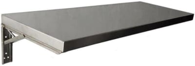 Inklapbare Wandtafel - Klaptafel Aanwezig - Ruimte Besparen - Roestvrij Staal - 120 x 35 cm - Zilver