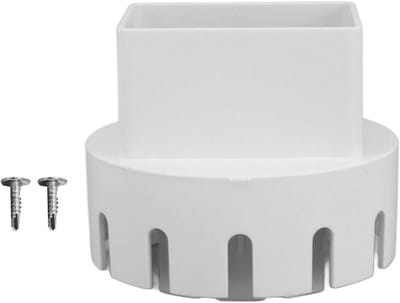 Regenpijpadapter - Afvoerleiding adapter - Waterafvoer Stabiliseren - Inclusief Schroeven - 13 x 13 x 11 cm - Wit