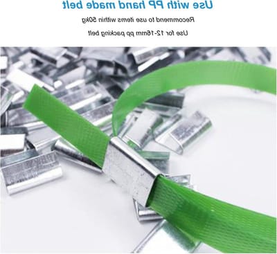 Verpakking Omsnoeringszegels - Banding Clips Ijzeren Plaat - Pakketten Beveiligen - Hoge Sterkte Taaiheid - 1 kg Circa 260 Stuks