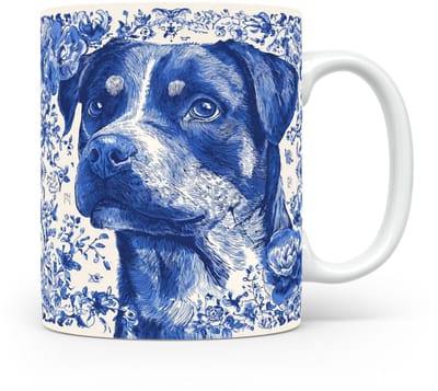 Mok Rottweiler Beker voor koffie of tas voor thee, cadeau voor dierenliefhebbers, moeder, vader, collega, vriend, vriendin, kantoor, opa, oma, hond, kerst, sinterklaas, verjaardag