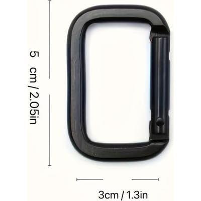 1 stuks Vierkante Ringen met Buitenveer Multifunctioneel, Veerhaken, Clips, Sleutelhangers, Buiten Rugzak Hangers, En Kampeergereedschap