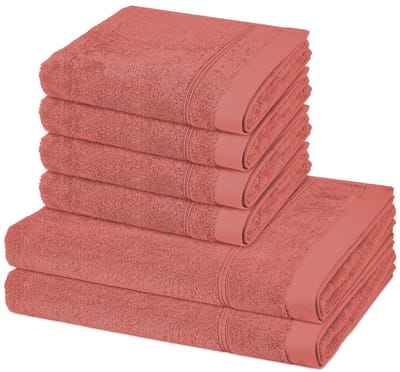 Ross Sonstiges 4 X handdoek 2 X douchehanddoek - in set 6 pack Rubin