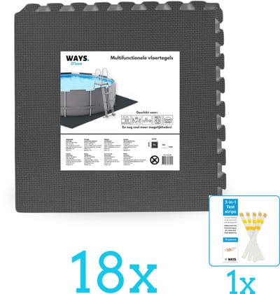 WAYS D’luxe - Zwembad Ondergrond - Vloertegels 50x50 cm - 8 Tegels - Volumebundel - Vloertegels - 18-delig