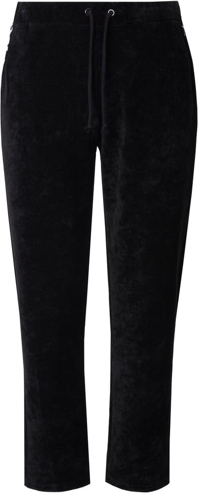 MIAMODA - Dames - Softbroek Tapered Fit jersey luipaard-zakken - Zwart - Maat 42