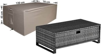 Raffles Covers Hocker hoes - 120 x 70 H: 45 cm - RFS12070 - Waterdicht - Ademend - UV-bestendig - Elastisch rijgkoord - Beschermhoes tuinmeubelen