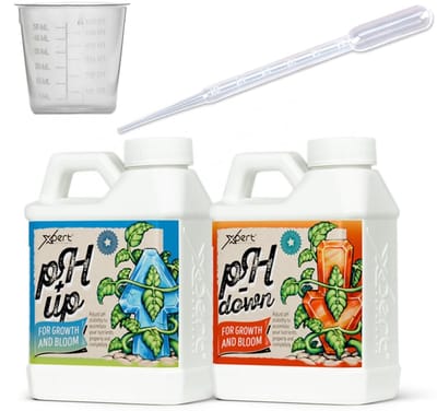 Dailygoods- pH Regulatoren 2-delig pakket - pH Down 250 ml - pH Up 250 ml - Pipet - Maatbeker - Voor elk type substraat - PH Set