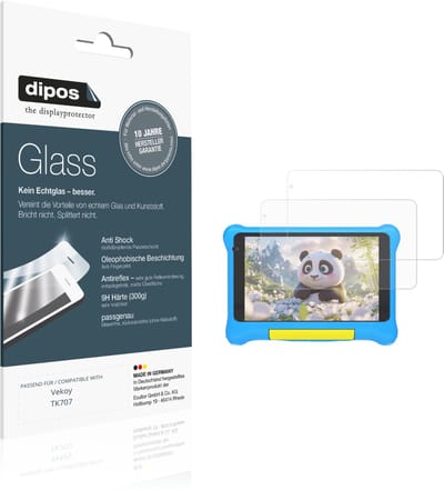 dipos – 2x Matte Pantserfolie geschikt voor Vekoy TK707 | 9H Screenprotector