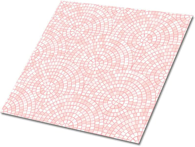 Tulup PVC Tegels - Keramisch Mozaïek Vinyl Tegels - 30 cm x 30 cm - Roze Vinyl Wandtegels - Verpakking van 9 stuks - Zelfklevende Vinyltegels - Geometrisch Plaktegels - Vinyl Tegels Zelfklevend - Plaktegels keuken en Badkamer