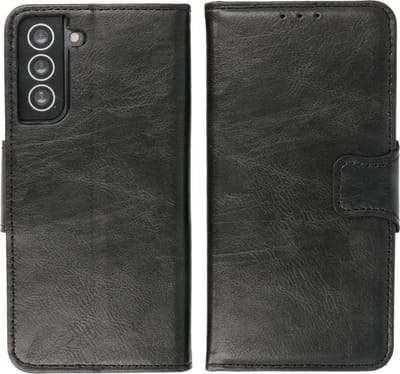 Bestcases Portemonnee Telefoonhoesje - Pasjeshouder Hoesje Geschikt voor Samsung Galaxy S21 Plus - Zwart