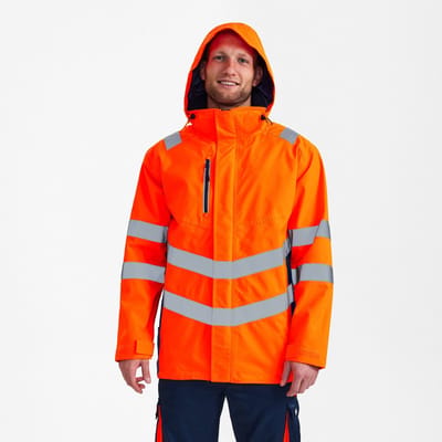 Engel Safety parka shelljack 1145-930 - Hi-vis Orange / Blue Ink - M