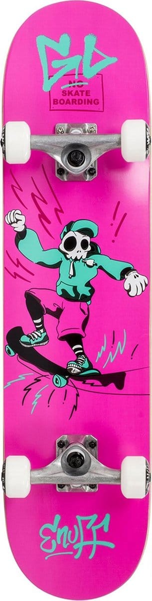 Enuff Skateboard - Skully - roze/blauw/zwart/wit
