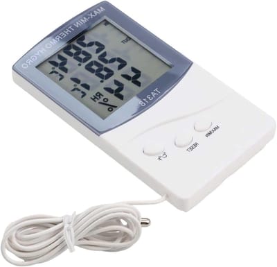 Digitale Thermo-Hygrometer - Temperatuurmeter Vochtigheidsmeter - Klimaat Bewaken - Afstandsbediening Sonde - 16 x 11 x 3 cm - Wit