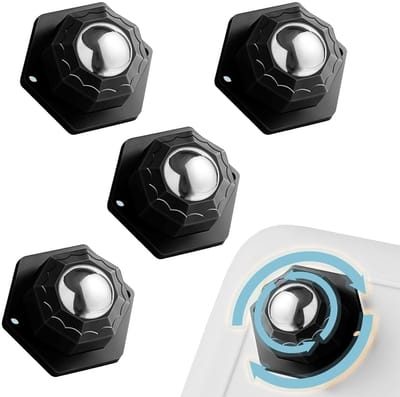 4 x Universele zelfklevende wielen voor meubels, 200 kg, 360° draaibare katrol voor zware lasten