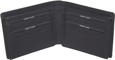 Oi zwarte leren Billfold portemonnee voor veel pasjes / platte heren beurs zonder muntvak / herenportemonnee voor veel creditcards maar zonder vak voor muntgeld / RFID SAFE / zwart leer / 523