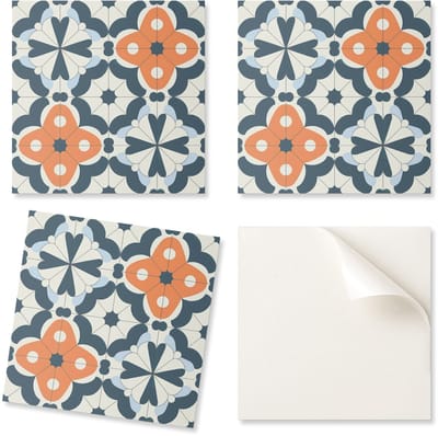 Zelfklevende vinyltegels, perfect voor moderne interieurs. Tegels met bloemenpatroon, 20x20x20 cm.