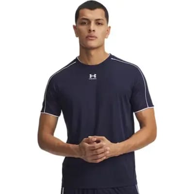 Under Armour UA M Challenger Train SS-BLU Heren Sportshirt - Midnight Navy - Wit