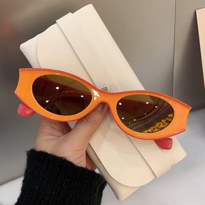 Mode Vintage Oval Frame Zonnebril Zomer UV400 Zonnekleppen voor Vrouwen Buiten Reizen Straatstijl Zonnebrillen Rijbrillen