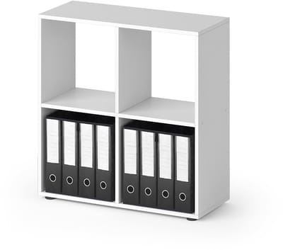 Vicco Tetra Ruimteverdeler – 72.6 x 72 cm met 2 vouwboxen Wit