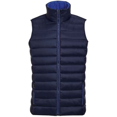 SOLS Heren Wave lichtgewicht bodywarmer (Marine)