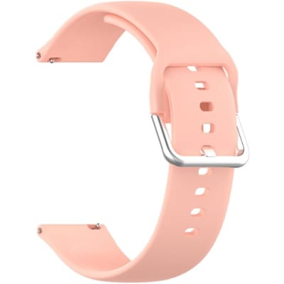 Bracelets de montre en silicone souple à dégagement rapide, boucle argentée, plusieurs couleurs, compatibles 22 mm rose
