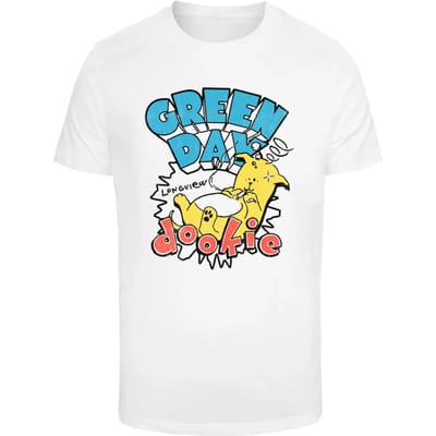 Merchcode Green Day - Dookie Longview Heren Tshirt - S - Wit