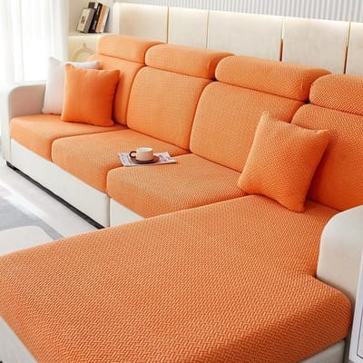 Housse de coussin de siège de canapé épaisse, housse de chaise en Jacquard, extensible et réglable, protection de meubles pour animaux de compagnie et enfants 1pc back cover beige
