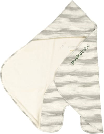 Puckababy Baby Wikkeldeken GoGo 0-7 maanden - Green Stripes Teddy
