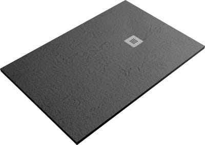 Composiet douchebak Slim Eco 80x110 cm leisteen antraciet