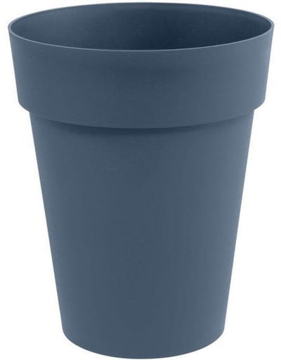 Ronde vaas van gemiddelde hoogte - EDA - Toscane - Ø 44 cm - 50 L - Voorgeboord - Ø 44 x H. 53 cm - Denimblauw