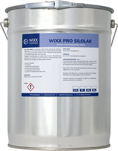 Wixx PRO Silolak Zwart - 10L - Zwart