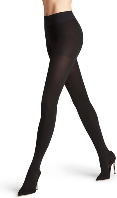 FALKE Family eenkleurig katoen panty dames zwart - maat 48-50