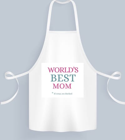 Akyol - world's best mom Keukenschort - Mama - moeder - moederdag cadeautjes - verjaardagscadeau - kado - 82 bij 71 cm