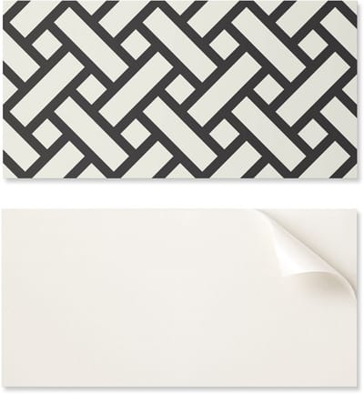 Verlijmd PVC-paneel met motief, perfect voor de hal, 100x50 cm, geweven geometrisch patroon.