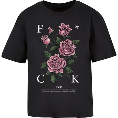 Dames-T-shirt Miss Tee F*cking Roses