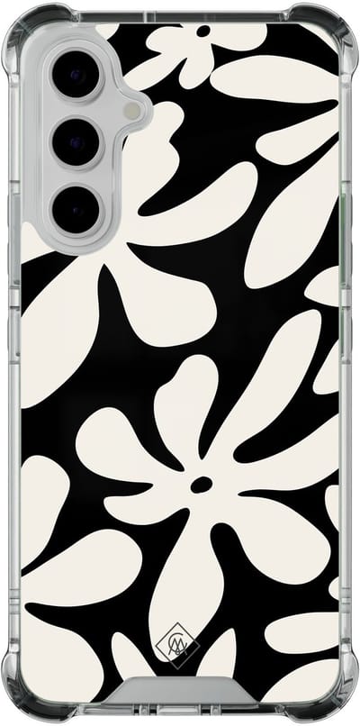 Casimoda® hoesje - Geschikt voor Samsung Galaxy A54 - Noir Bloom - Shockproof case - Extra sterk - TPU/polycarbonaat - Zwart, Transparant
