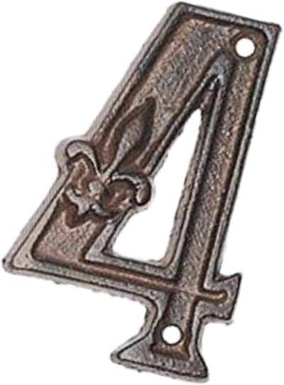 Huisnummer - Adresbord Cijfer - Adres Aangeven - Rustieke Gehamerde Look - 12x7.5cm - Antiek