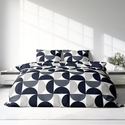 Dekbedovertrek 100% Katoen Premium - 240 x 220cm (Lits-jumeaux) - CircleSquare Blauw